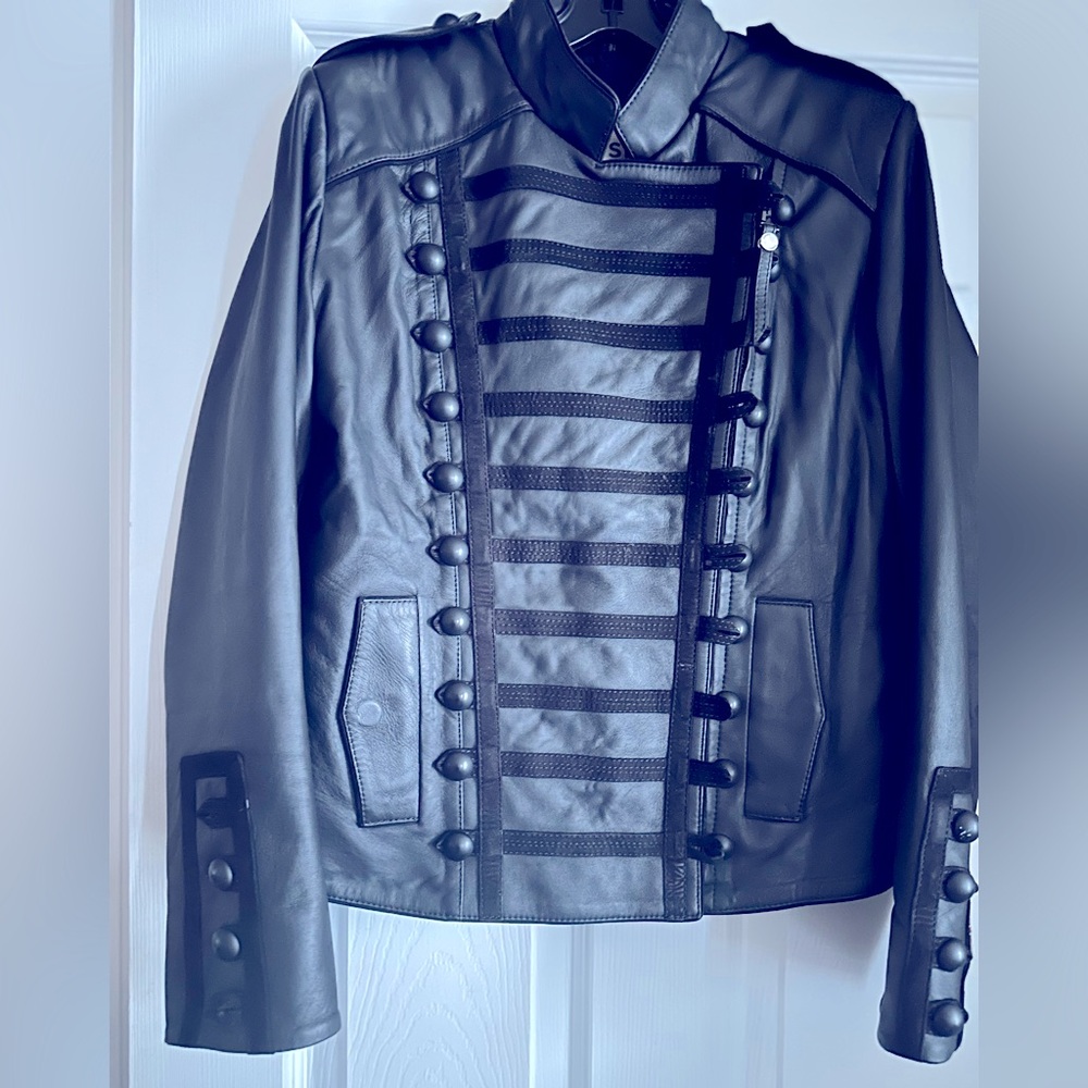 Luxurious Authentic Boda Skins Butter Soft Leather Jacket. Military Style.